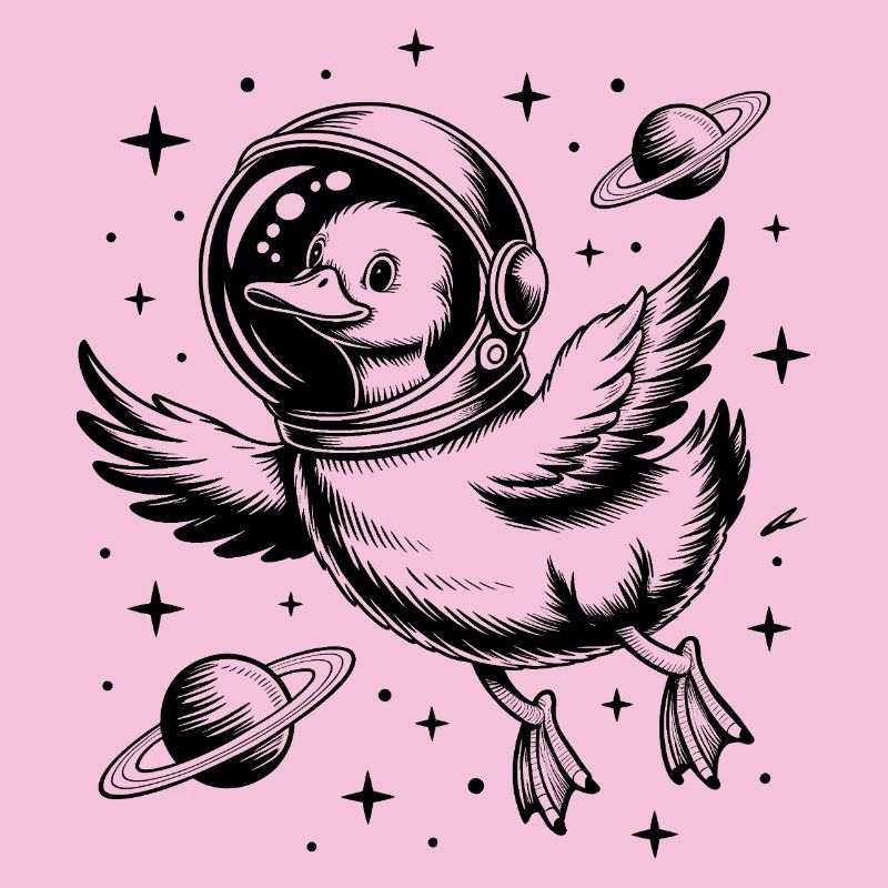 Oie dans l'espace - Logo Cool Astonomy