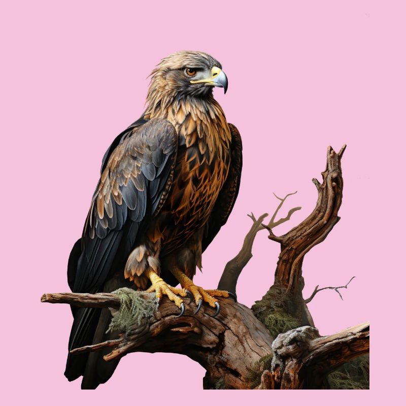Kaiseradler auf moosigem Ast