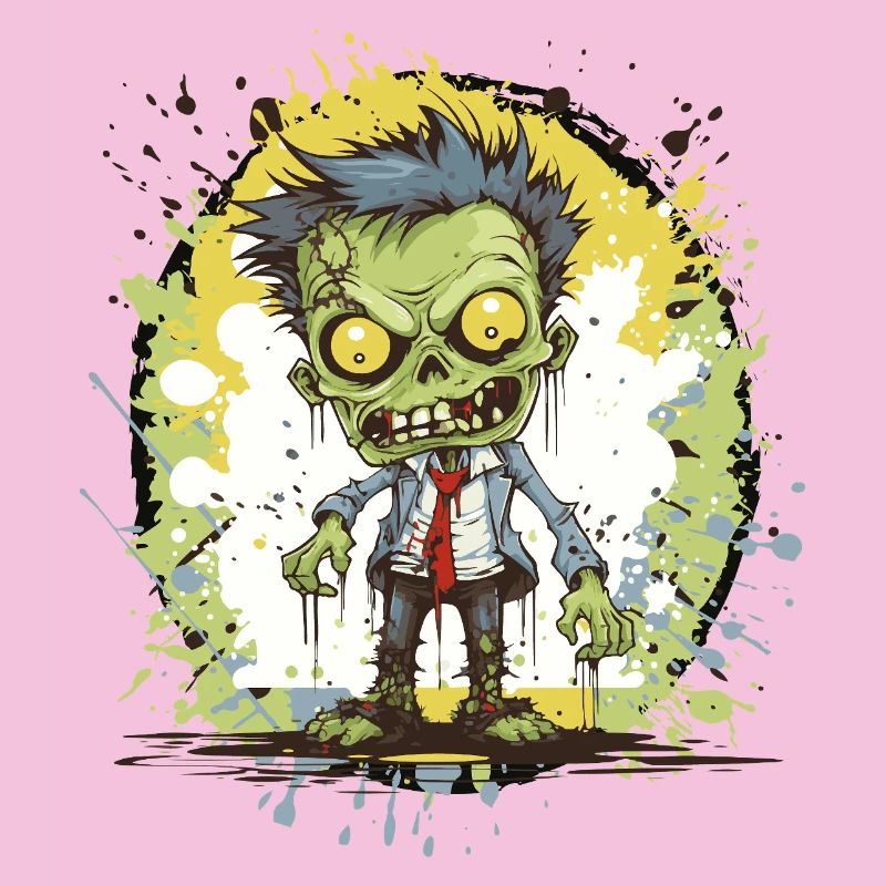 Éclaboussures de bande dessinée de zombie