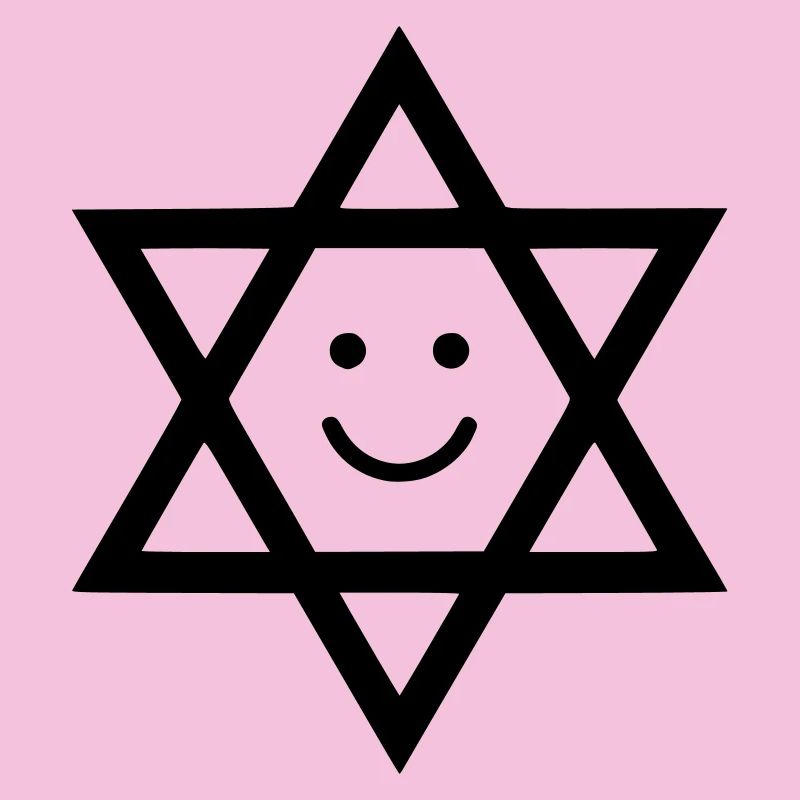 Lustiger Davidstern mit Smiley Gesicht