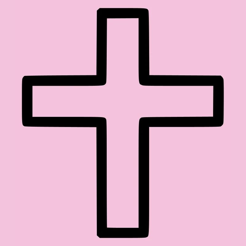 Dickes Kreuz Outline Comic Symbol