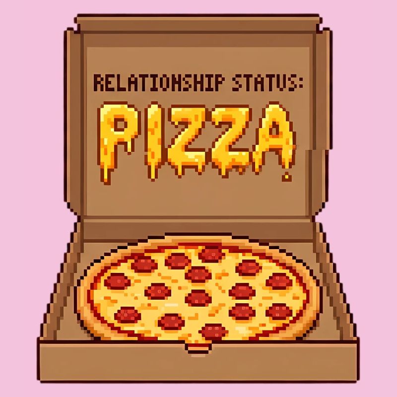 Pizza Statut Relationnel - Cadeau Anti-Valentin