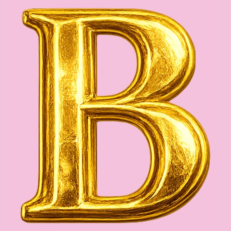 Monogramme « B » doré