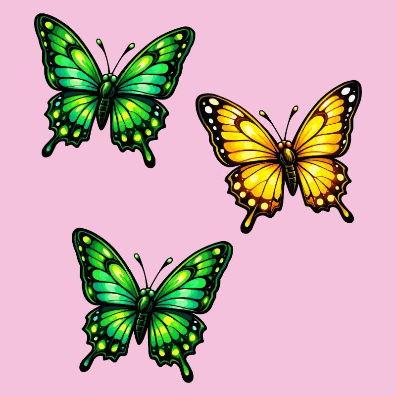 Schmetterlinge Neon