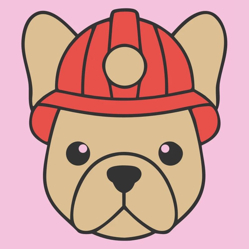 Frenchie Fire Brigade Helmet Dog