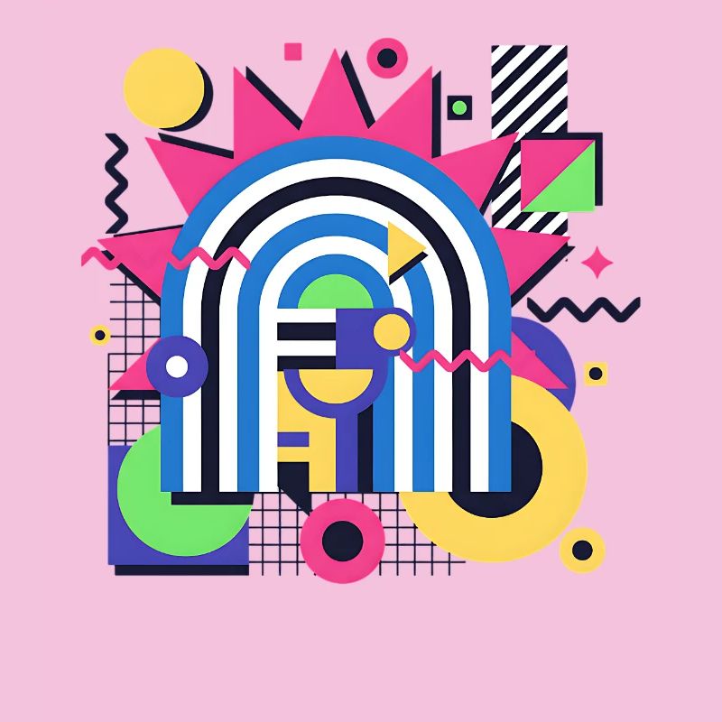 Design de formes graphiques colorées rétro de Memphis