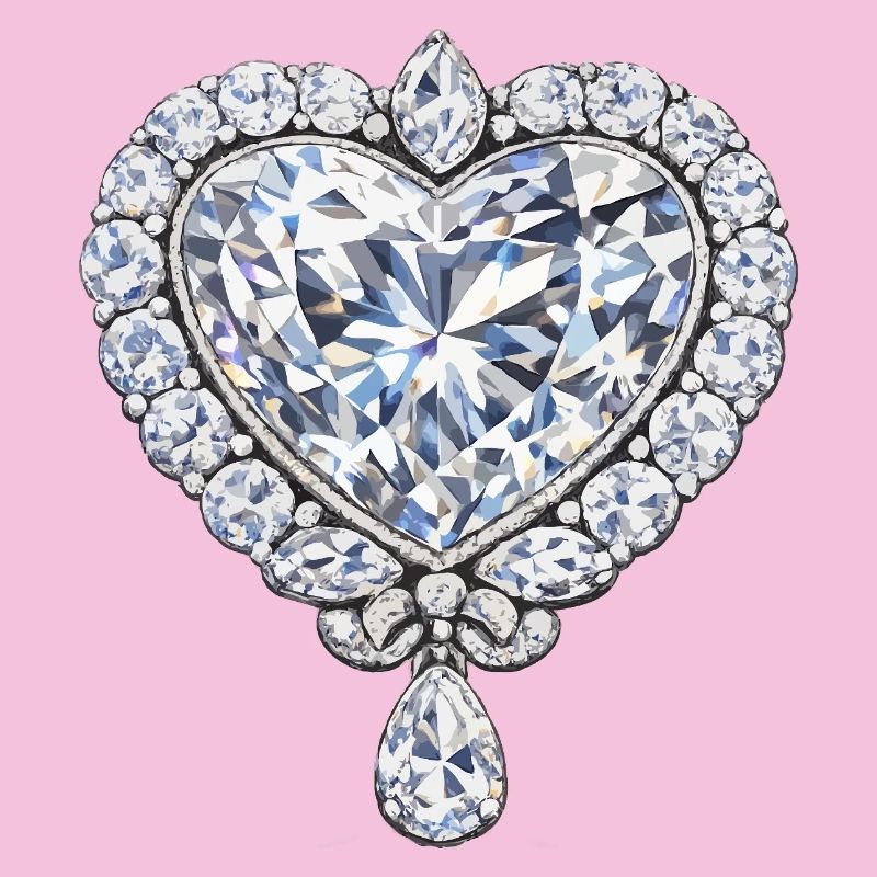 Herzförmiger Diamantschmuck