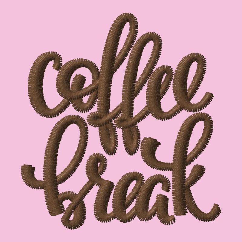 Dire Pause Café brodé