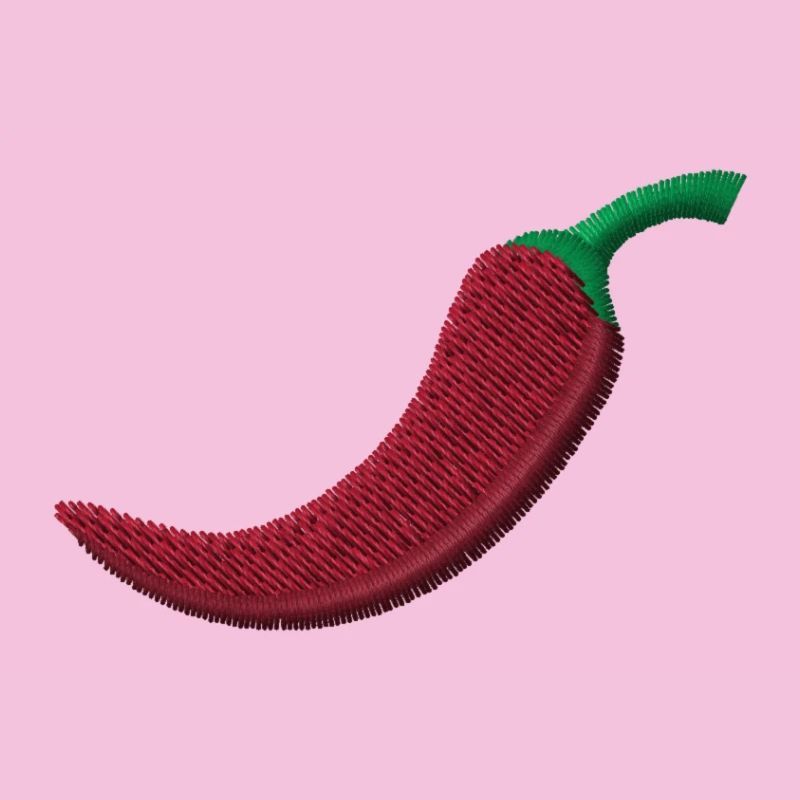 Chili bestickt