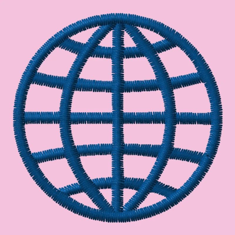 Globe brodé