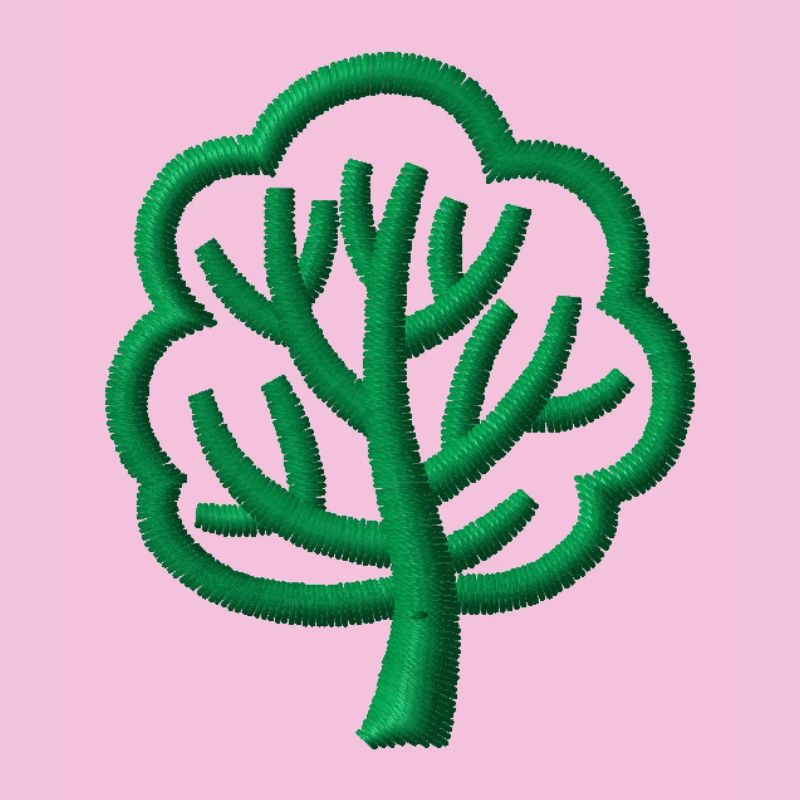 Baum bestickt