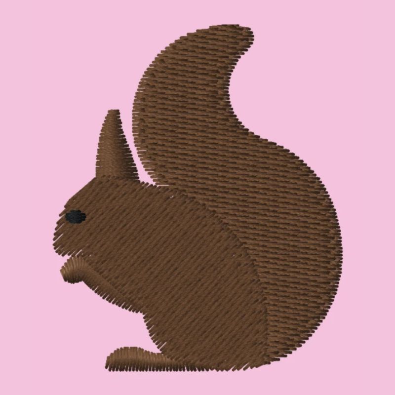 Squirrel embroidered