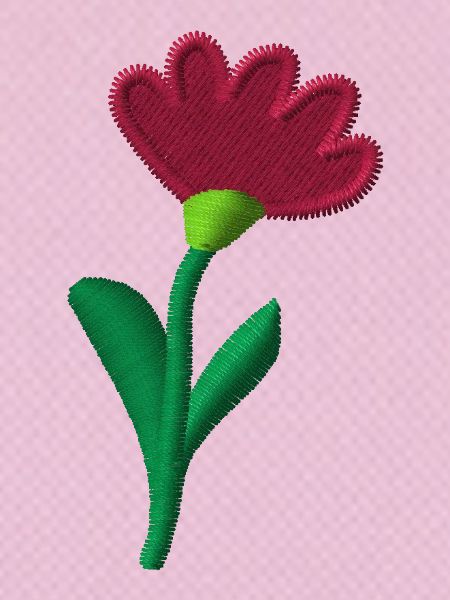Flower embroidered