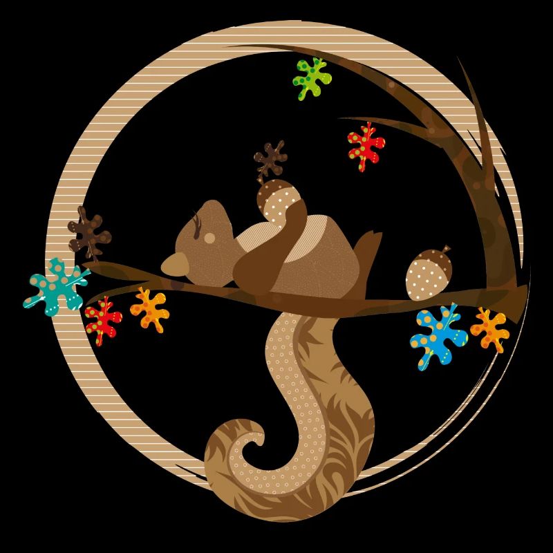 Ein Eichhörnchen schläft