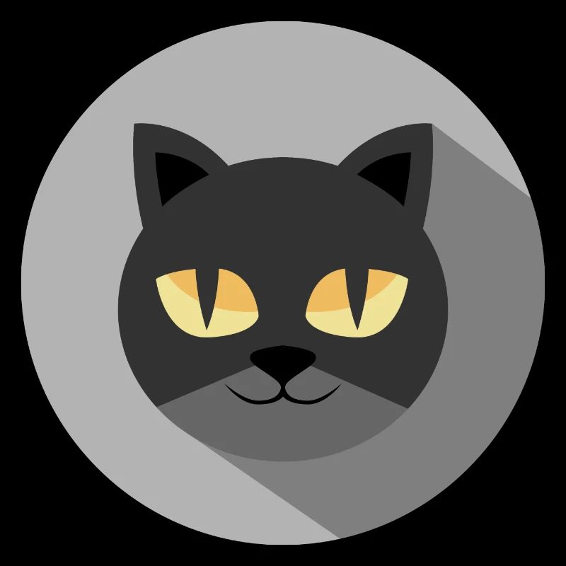 cat cats night eyes comic cartoon icon icon