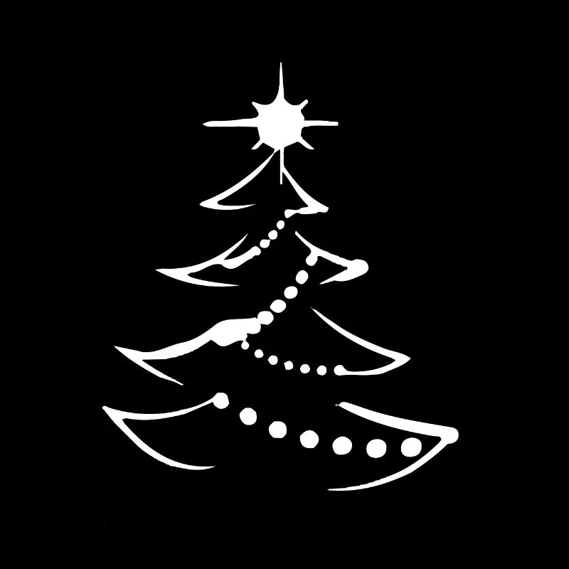 Arbre de Noël minimaliste au trait