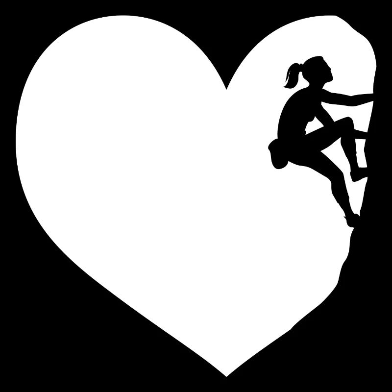 J'adore grimper dans le coeur d'un rocher d'alpinisme