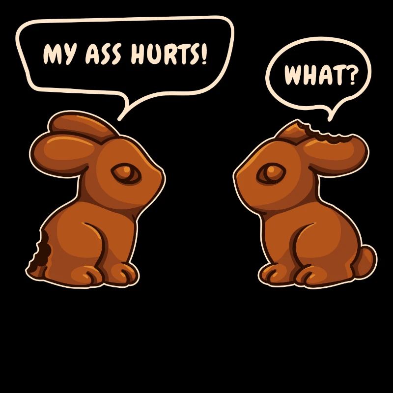 Lapin au chocolat Lapin de Pâques au chocolat Dire drôle