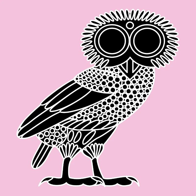 Eule der Athene [Schwarz (nur Eule)]