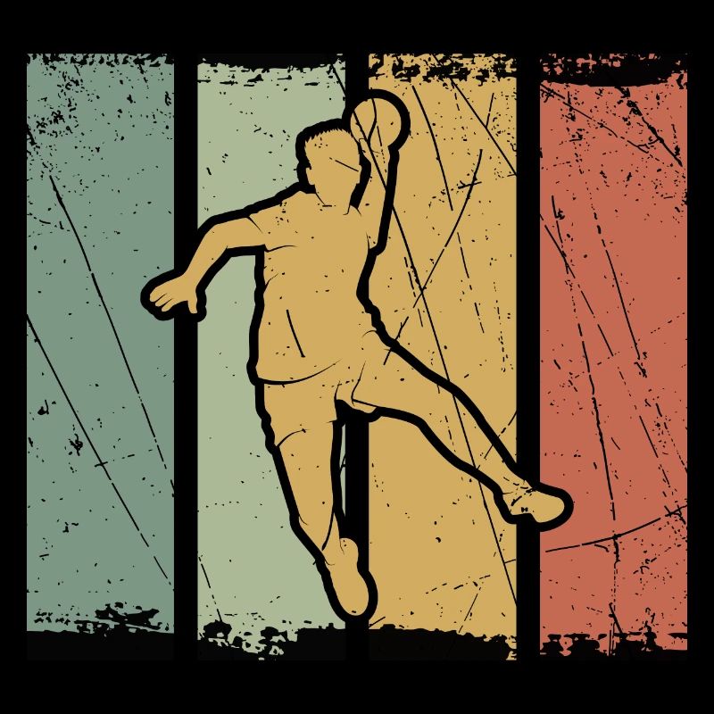 Rebond de handball en blocs couleur