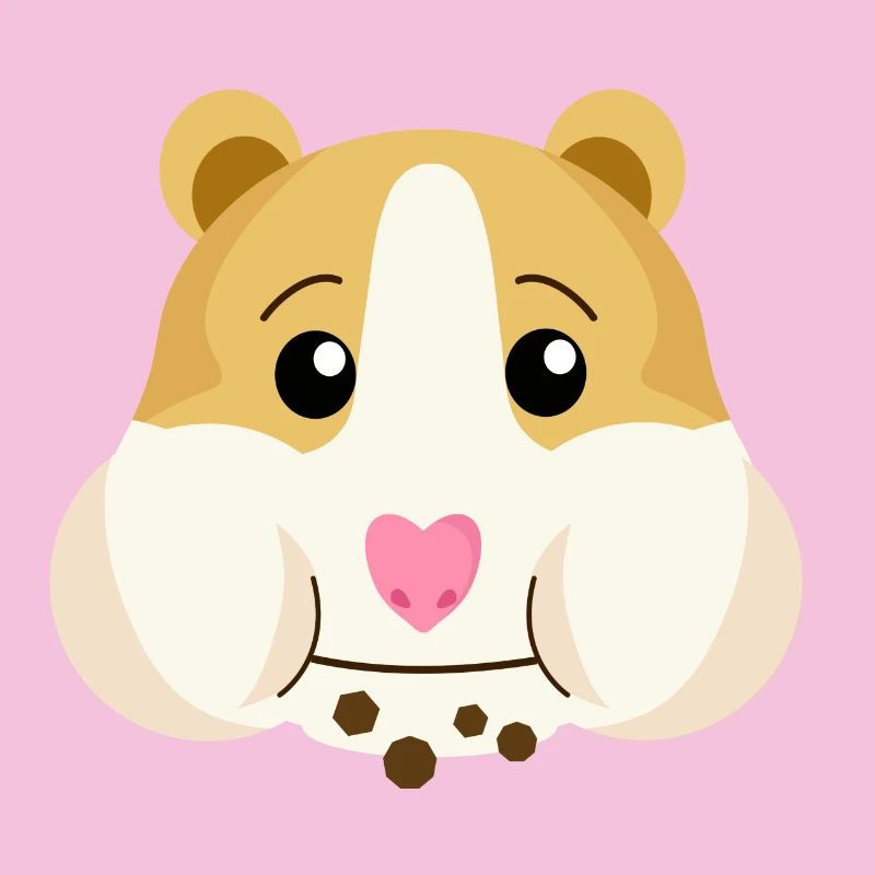 Émoticône emoji drôle bébé hamster cochon d'Inde