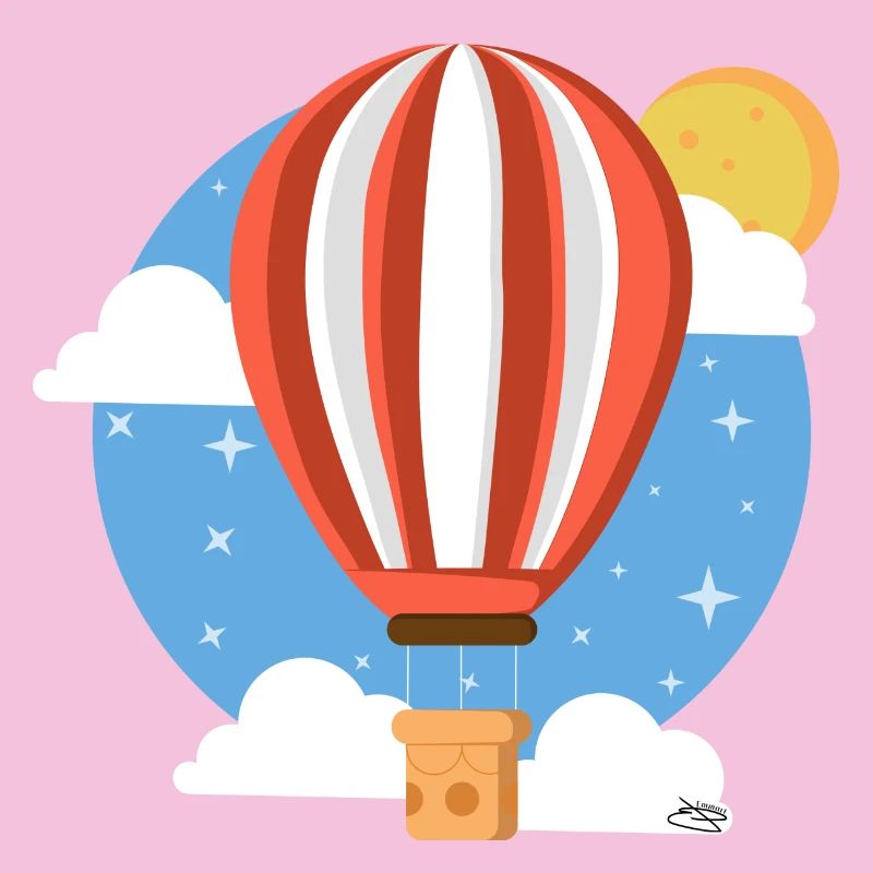 Ballon céleste coloré
