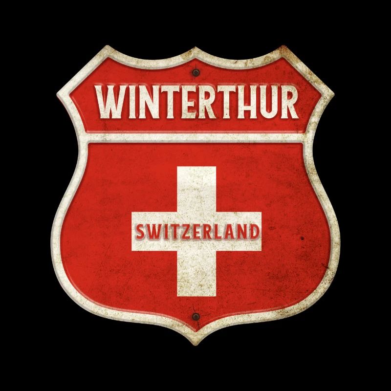 Winterthur Schweiz Wappen Flaggen Design