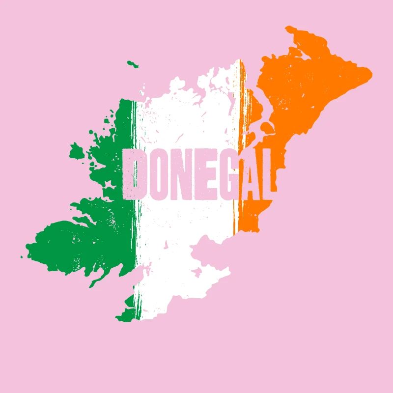 | du comté de Donegal Irlande Contour de la carte du drapeau