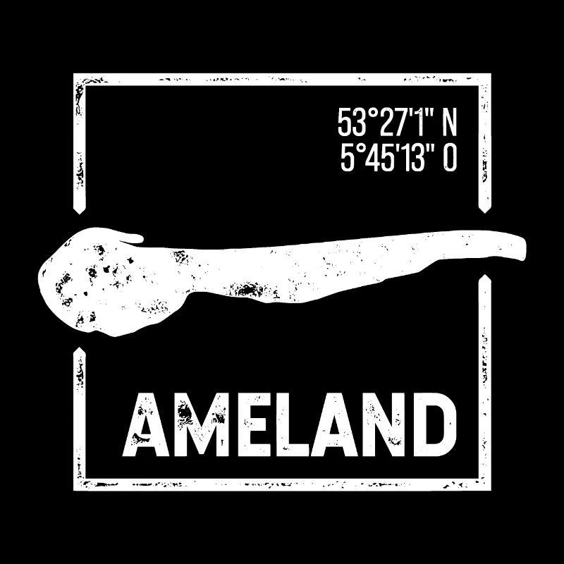 | Ameland Conception de timbres Island Silhouette