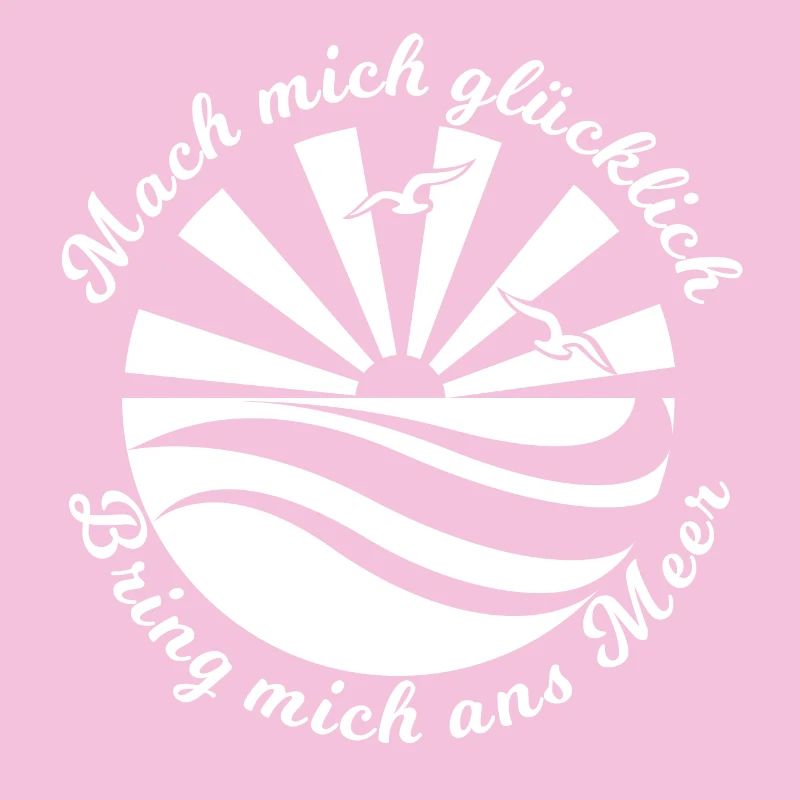 Bring mich ans Meer, lustiger Spruch mit Design