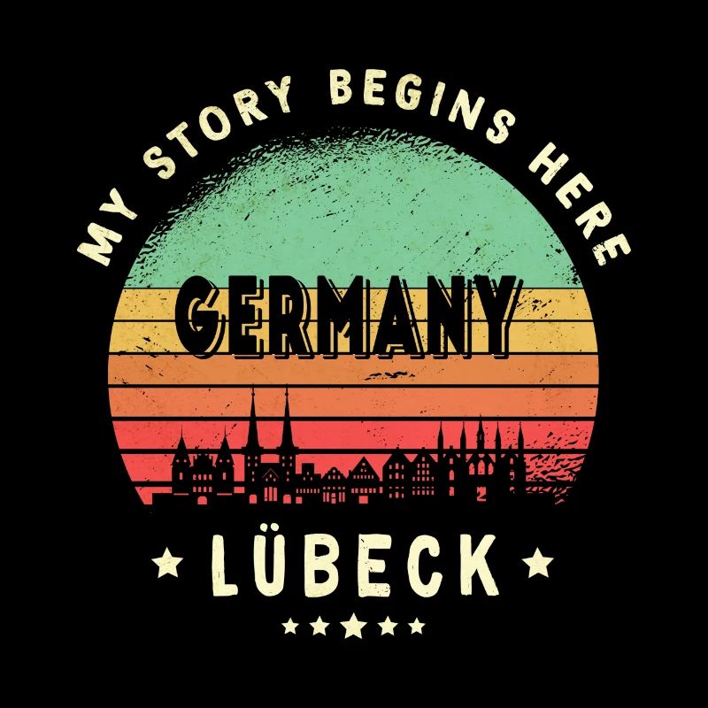 Lübeck Germany Skyline Design