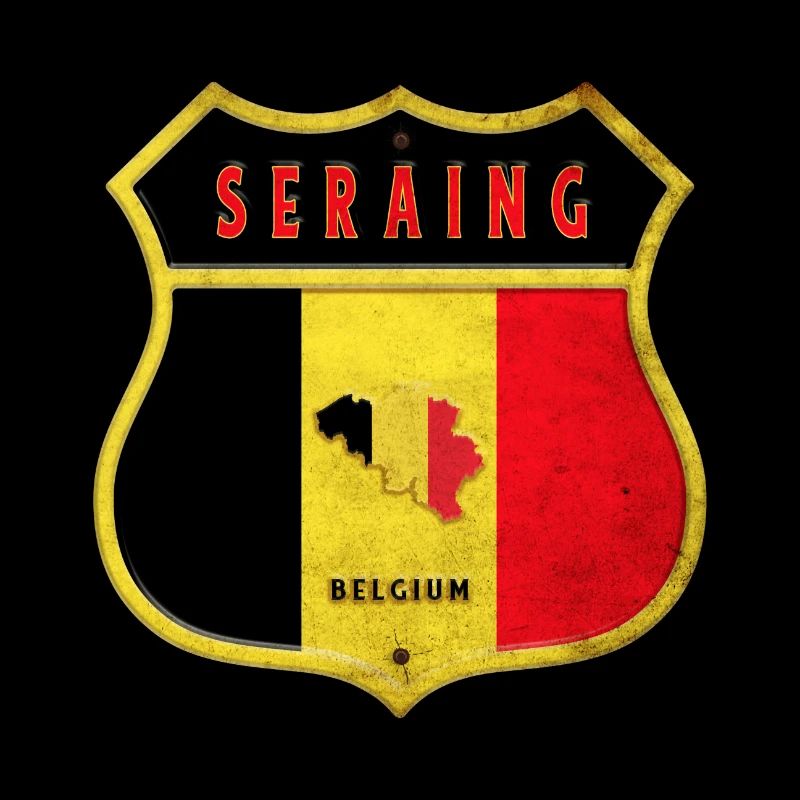 Seraing Belgium Coat of Arms Flags Design