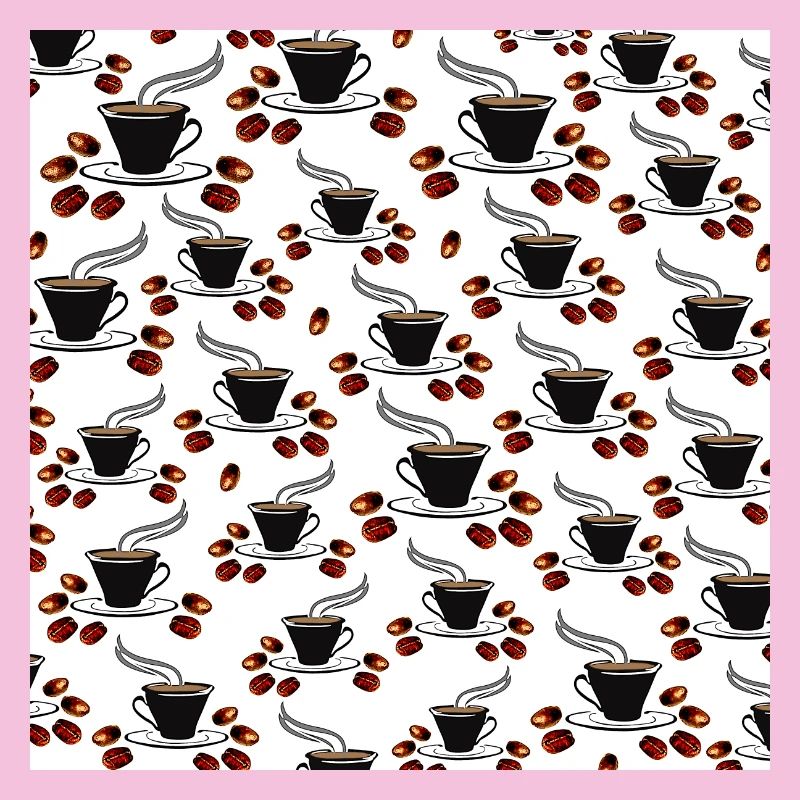 kaffeetassen Kaffeebohnen Küchenmuster