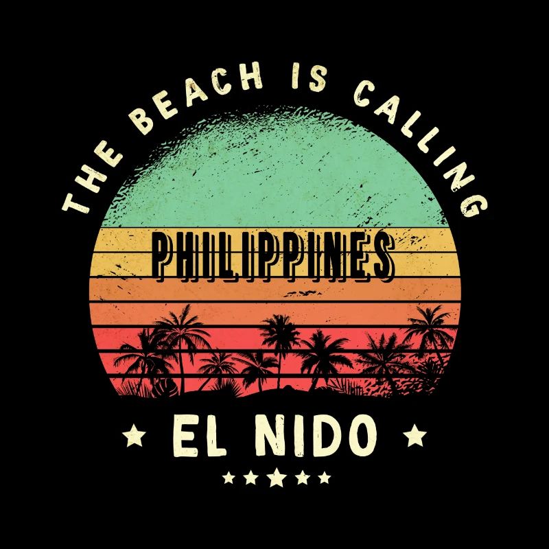 El Nido philippines palm tree design