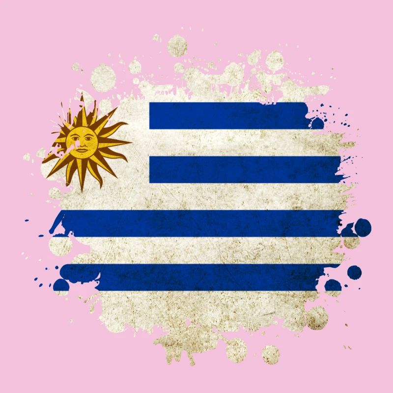 Uruguay Klecks Flaggen Design
