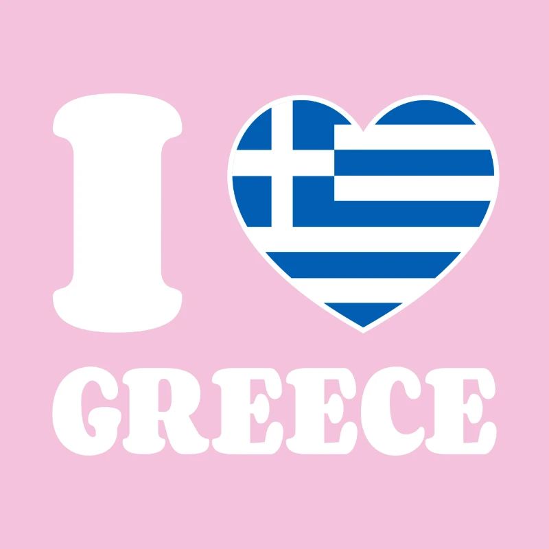 J’aime la Grèce Grèce Drapeau grec Cœur