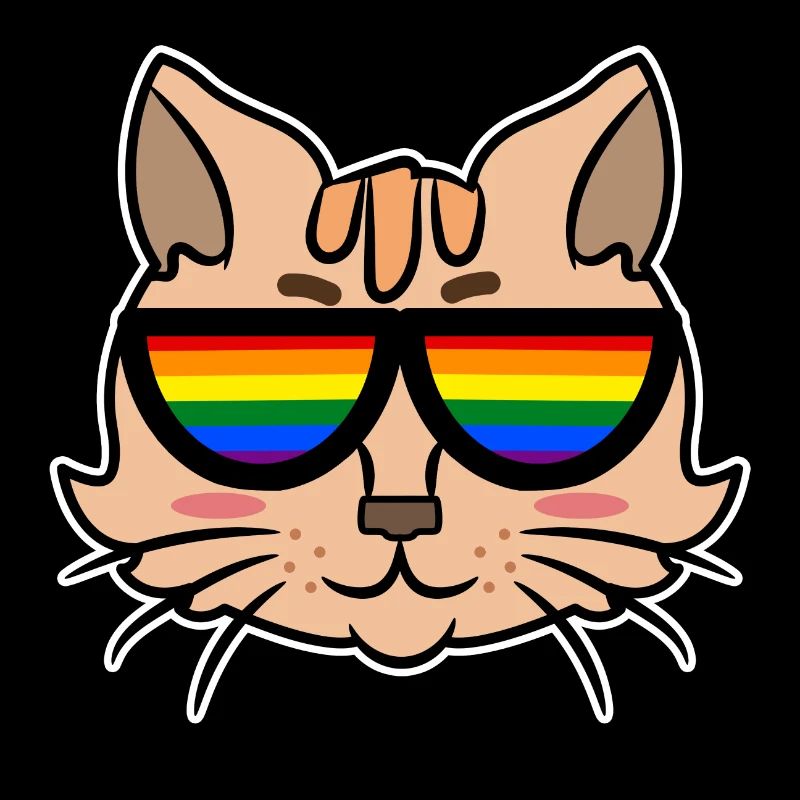 Cool Lgbt Katze Regenbogen Transgender Csd Lesben