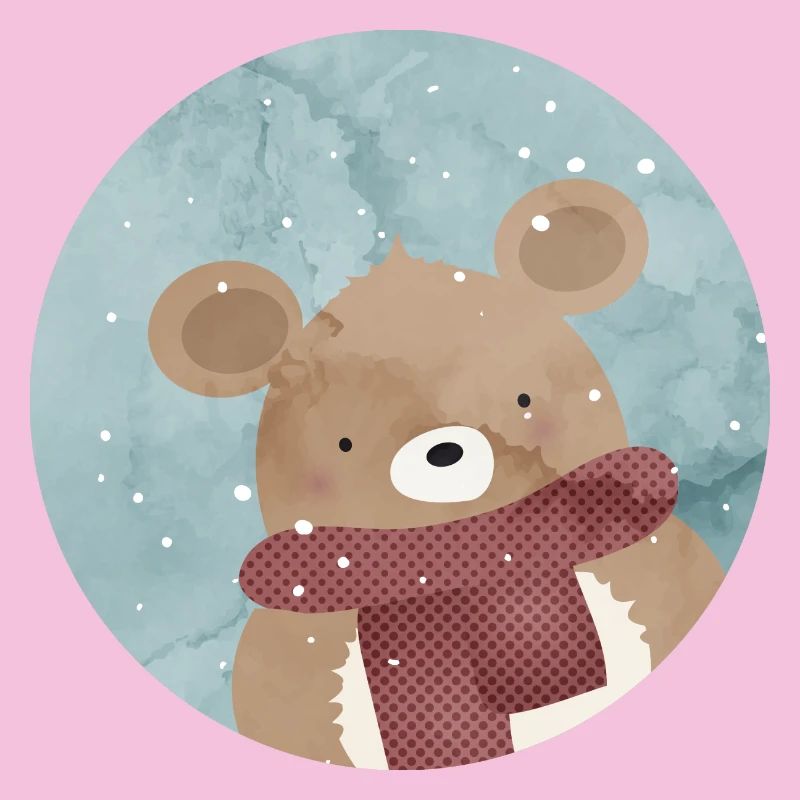 Ours doré sucré en hiver quand il neige
