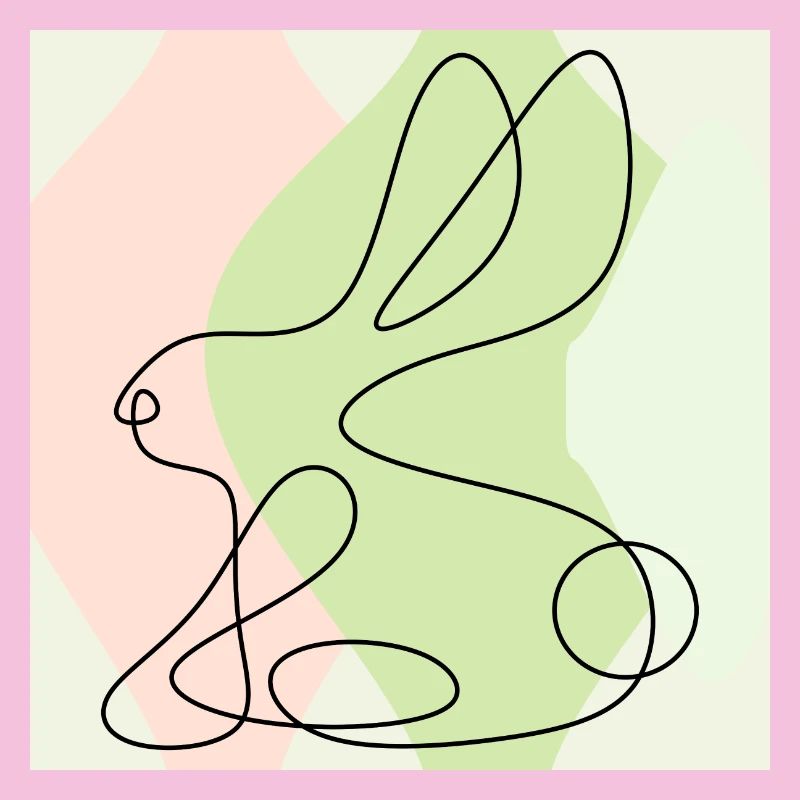 EASTER BUNNY LINE DRAWING