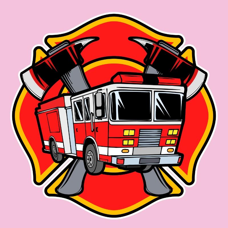 Fire brigade fire engine lifesaver extinguishing work