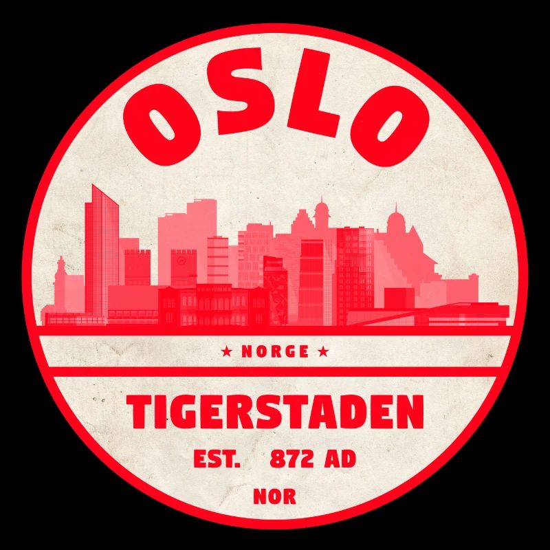 Oslo Tigerstaden Skyline Emblem