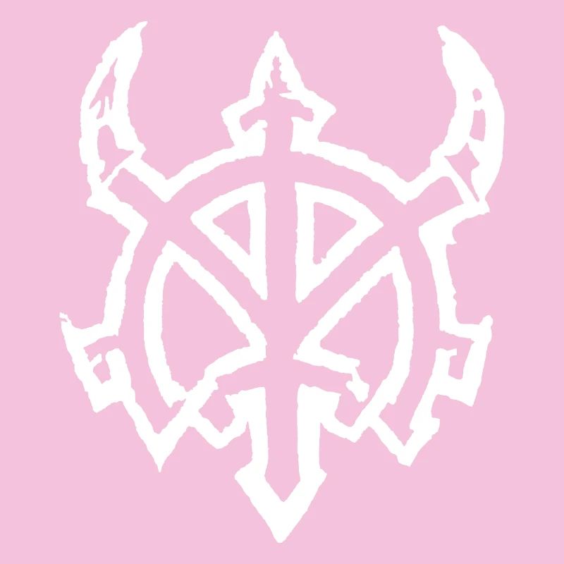 Symbol vikings avec corne, blanc