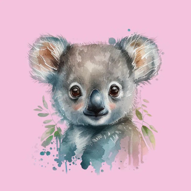 Koala Aquarell Laub
