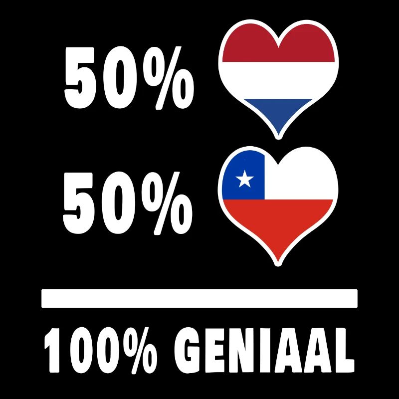 Chile and the Netherlands 100% Genius Flag