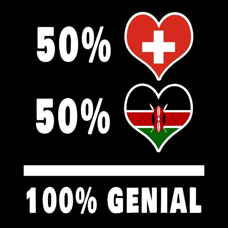 Kenya et Suisse 100% Drapeau Génial