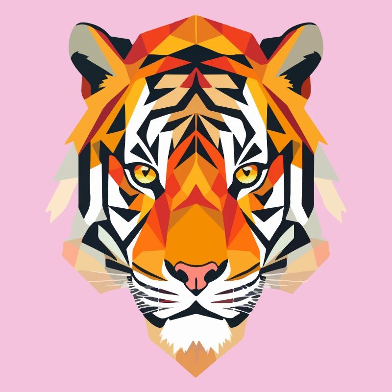 Stylized Tiger, Geometric