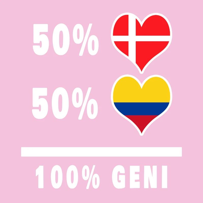 Colombie et Danemark 100% drapeau de génie