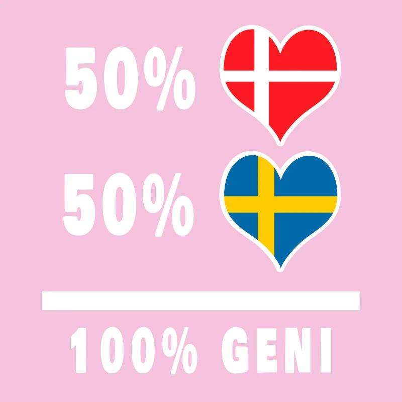 Drapeau 100% génie de la Suède et du Danemark