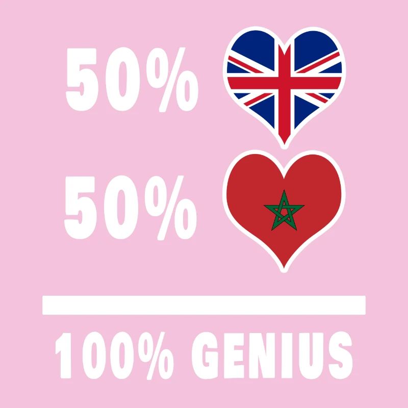 Morocco and Great Britain 100% Genius Flag
