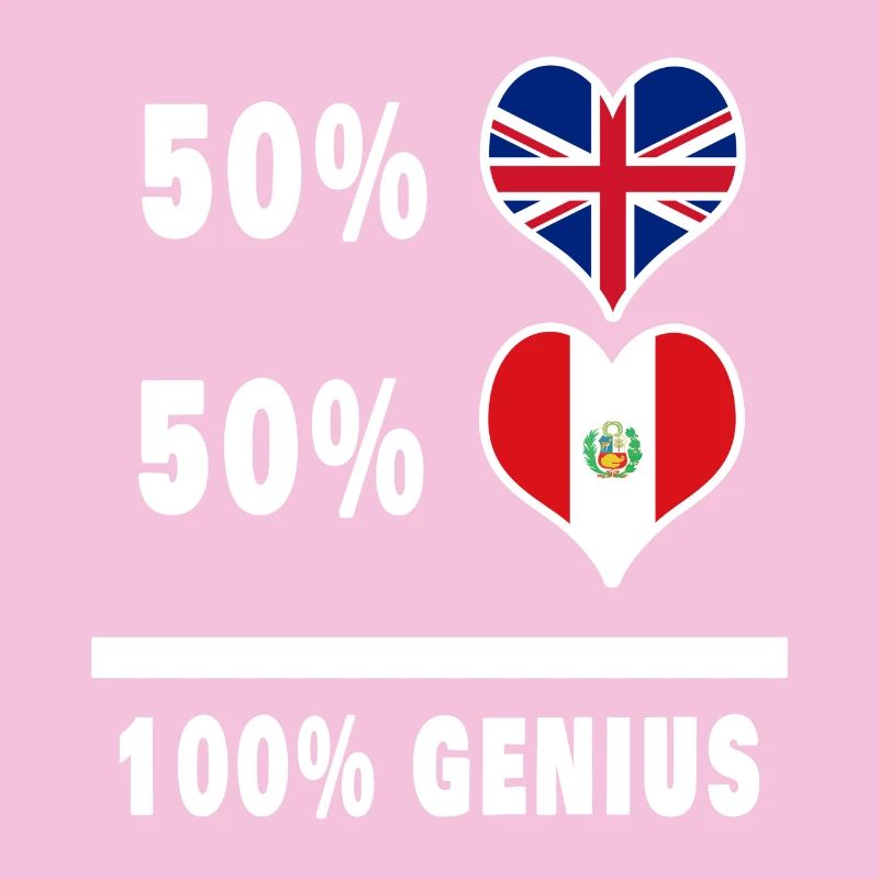 Peru and Great Britain 100% Genius Flag